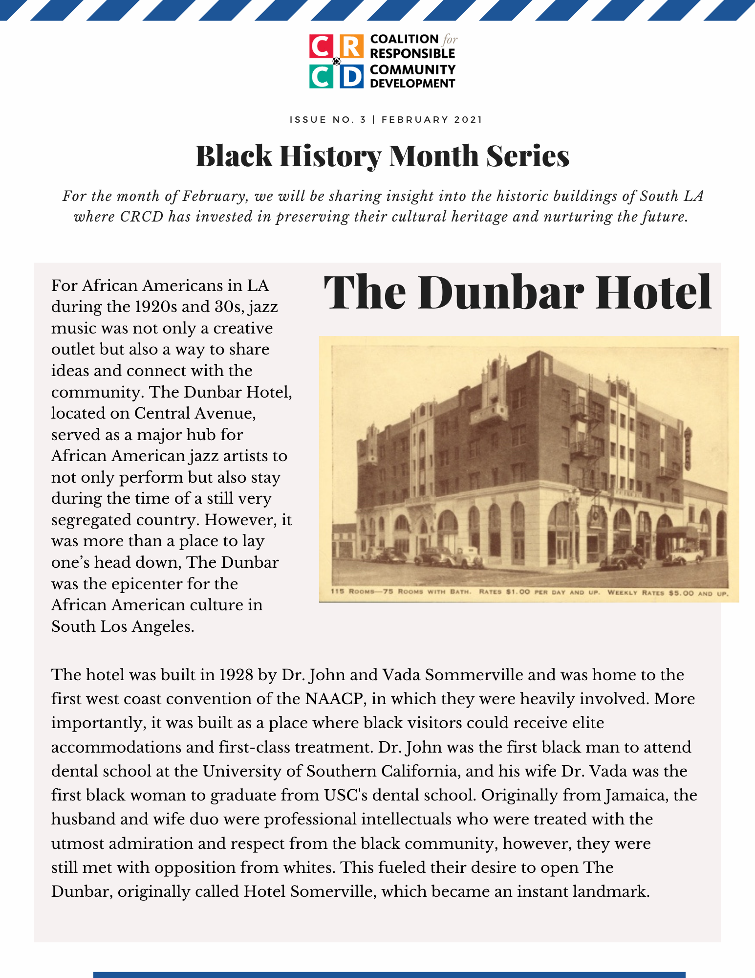 The Dunbar Hotel historic building